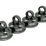 Novas tampas Ongaro para amortecedores p/ Associated (4 tampas + 4 membranas)