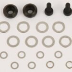 Conjunto de anilhas com parafuso para afinação da campânula de embreagem