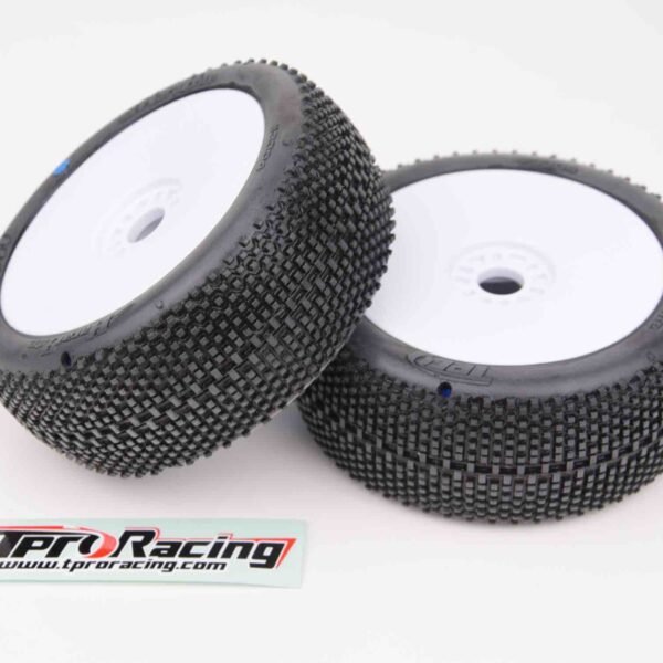 Pneu de corrida TPRO 1/8 OffRoad HARABITE pré-montado (T4 – Super macio) (WH)
